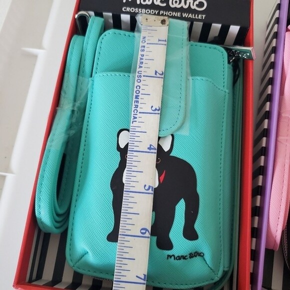 Marc Tetro Bag Frenchie Bulldog Crossbody Phone Wallet Wristlet Box Gift Set NWT - Picture 10 of 11